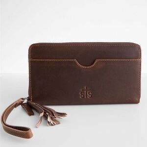 STS Brown Leather Wallet with Tassel